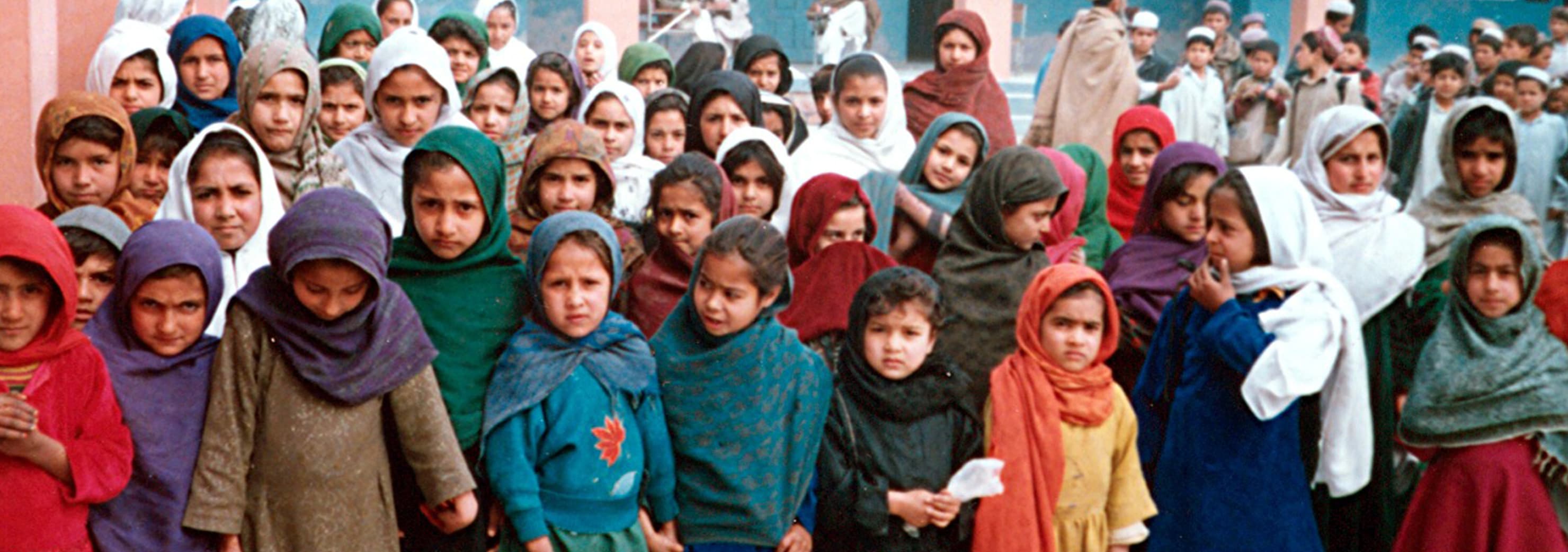 Girls gathered at an AWAKEN school