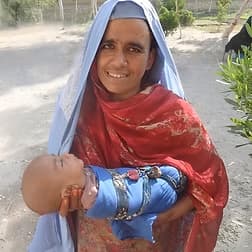 Mother and infant supported by AWAKEN maternal care